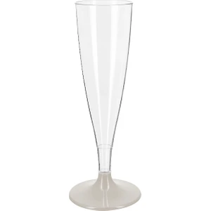 6 Lı Gri Plastik Şerbet , Şampanya ve Şarap Için Bardak ( Kadeh )