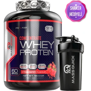 Massquick Concentrate Whey Çilek Aromalı Protein Tozu 1800gr 60 Servis