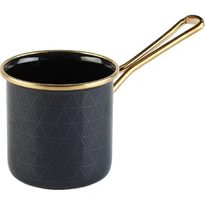 Kristal Emaye Indüksiyon Tabanlı Küçük Boy Cezve Antrasit