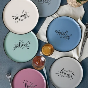 Rainbow Motto Nordic Pasta Tabağı 22 cm 6 Adet