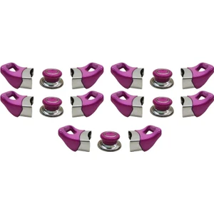 Fuşya Tencere Tava Yan Kulpları ve Kapak Kulpu Seti - 5 Set