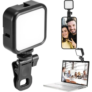 Coverzone Cep Telefonu Dolgu Işığı Canlı Yayın Için Mini Taşınabilir Kısılabilir Yüksek Parlaklık Dolgu Işığı Selfie Işık Paneli Kıskaçlı Telefon ve Notebook Tutucu Youtuber Yayıncı Işığı Ay-83