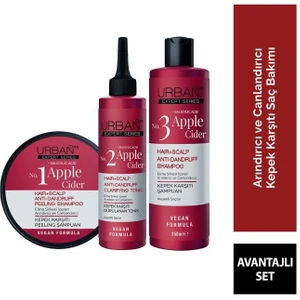 URBAN Care Expert Apple Cider Peeling Şampuan + Tonik + Şampuan 3'lü Set