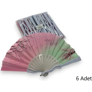 Şık Doğal Serinletici Yelpaze Beyaz 6 Adet