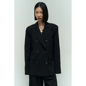 Bianda Çizgili Siyah Blazer