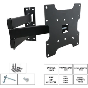 UFİX-32KH LCD Askı Aparatı Hareketli 3 Kol 32 Inç 82CM