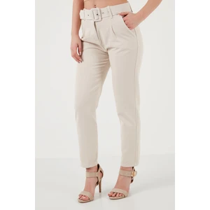 Pamuklu Normal Bel Regular Fit Kemerli Pantolon Kadın Pantolon 668Yp4152