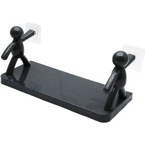 Gri Rambo Süper Yapışkanlı Raf (Banyo ve Mutfak Raf) 14X34CM