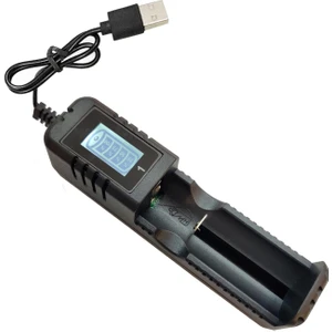 HD-8990B Pil Şarj Aleti Tekli USB Ekranlı 600MAH 18650-26650-16340-14500-AA-AAA