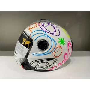 Kask SW-715 Çenesiz Whıte Flower