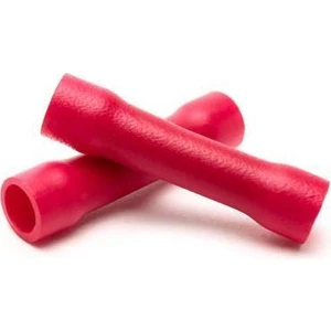 25 Adet Maasco Kablo Birleştirici Izoleli Ek Muf Soket (Kirimizi) 0.5-1.5 Mm2