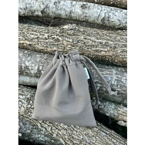 Sumicorn Design Soft Gri Çevre Dostu Bez Keten Büzgülü Ipli Düzenleyici Kese,makyaj Çantası,bez Kese