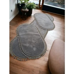 Carpet 3lüx Pudra Pembe Post Pelüş Yatak Odası Takımı Kaymaz Taban 80*150 80*150 80*300