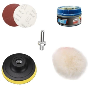 Oto Araç Kaporta Boya 115 mm Cırt Taban Pasta Cila Bone Polisaj Seti Matkap Uyumlu Zımpara