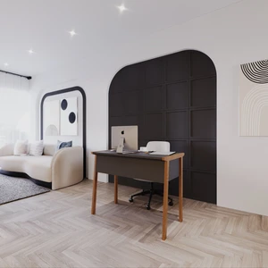 Zenith Çalışma Masası 90CM Antrasit Ceviz