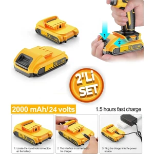 Şarjlı Matkap Için Yedek Batarya 24V 21V 18V 16.8V 14V 12 Volt Şarjlı Makine Aküsü Üniversal Pil