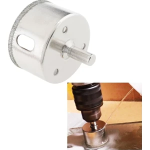 60 mm Mermer Granit Fayans Cam Yuvarlak Delme Panç Elmas Uç Yuvarlak Açma Matkap Için Karot