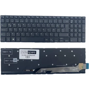 Dell ile Uyumlu Inspiron P75F 3593, P75F 3595, P75F 5570, P75F 5575 Işıklı Klavye Siyah Tr