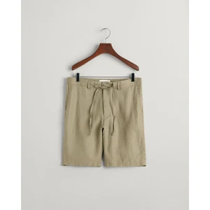 Erkek Kahverengi Relaxed Fit Keten Şort 205073.203