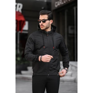Erkek Slim Fit Siyah Su ve Rüzgar Geçirmez Mevsimlik Ceket