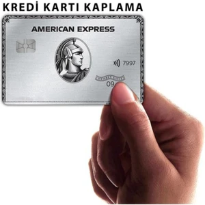 Hediyene Bak Silver American Express Kart Kaplama Sticker Kart Etiketi