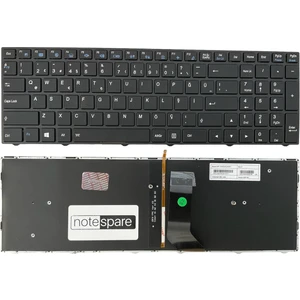 Monster ile Uyumlu Abra A5 V12, A5 V12.1 Işıklı Klavye Siyah Tr Versiyon 1 Beyaz Aydınlatmalı