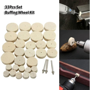 Polisaj Cila Parlatma Keçesi Yün Keçe Dremel Matkap Ucu 13MM ve 25MM Toplam 33 Lü Set