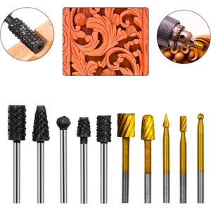 Mini Gravür Makinası Için Ahşap Oyma Törpüleme Delme Eğe Freze Uç Seti Kalıpçı 11 Parça Kalıpçı