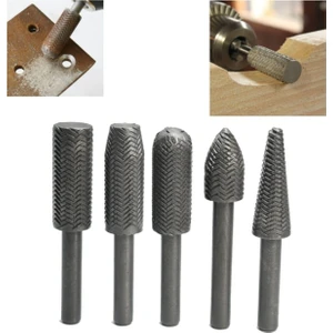 Matkap Için Eğe Törpü Seti Ahşap Metal Ince Diş Aşındırma Törpüleme Freze Uç Seti 5 Parça