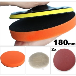 180 mm Polisaj Seti Cırt Taban Sünger Bone 2 Li Zımpara Takımı