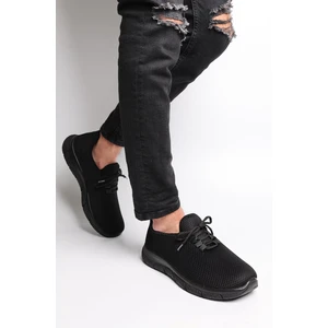 Unısex Airpro Siyah Spor Sneaker Triko Ortopedik Ayakkabı AWDX-053