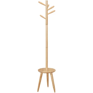 adore mobilya Handy Mate Sofia Tabureli Masif Askılık-Ceviz 40 x 178 x 40  cm