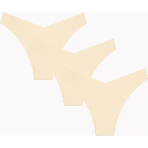 Intive Lingerie Nbb Lazer V Kesim Normal Bel 3'lü Paket Külot (Bordo, Ten, Siyah, Pudra)