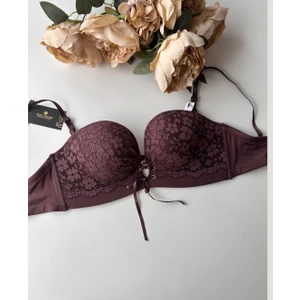 Intive Lingerie Marissa Ithal Dantelli El Cuplı Double Push-Up Silikonlu Askılı/askısız Sütyen