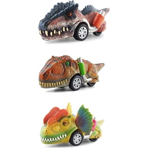 3 Adet Dinozor Oyuncakları Mini Dinozor Arabaları Oyuncak Çek Bırak Dinozor Figürleri Yang-Gigand-Dilop