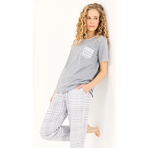 Yeni İnci Çizgili Viskon 2'Li Kadın Pijama Takımı