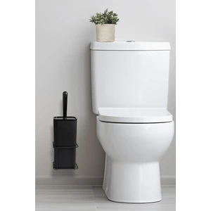 Okyanus Home Siyah Eko Magic Askılı Kare Mina Wc Fırçalık