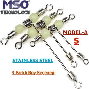 MSO Teknoloji Olta Balıkçılık Paslanmaz Çelik Fosforlu T Fırdöndü (Mod-A)