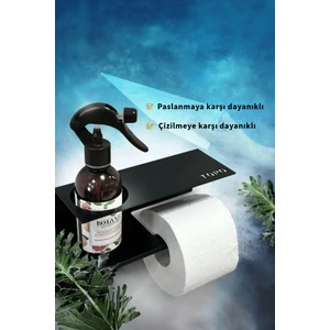 3Art Metal Dekoratif Metal Yapışkanlı Tuvalet Kağıtlığı - Modern Tuvalet Kağıdı Askısı -Banyorafı