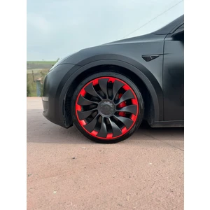 Tespx Tesla Uberturbine 21 Inc Kırmızı Jant Koruma Ürünü Özel Kesim Ppf'li 4 Jant