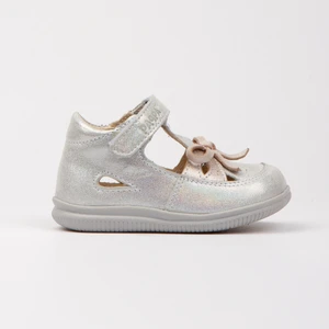 Merida Kız Bebek Gümüş Deri Ilk Adım Ayakkabısı