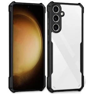 Galaxy S23 Fe Kılıf Darbe Önleyici 3D Kamera Korumalı Arkası Sararmaz Sert Şeffaf Kenarları Silikon Kapak