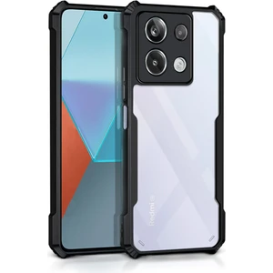 Xiaomi Redmi Note 13 Kılıf Darbe Önleyici 3D Kamera Korumalı Arkası Sararmaz Sert Şeffaf Kenarları Silikon Kapak