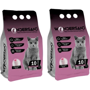 Bebek Pudra Kokulu Ince Tane Topaklanan Kedi Kumu 10 Lt x 2 Adet