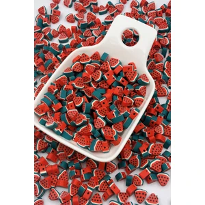 Ebruli Boncuk 10MM Karpuz Fimo Boncuk Takı Yapımı Bead (100 Adet)