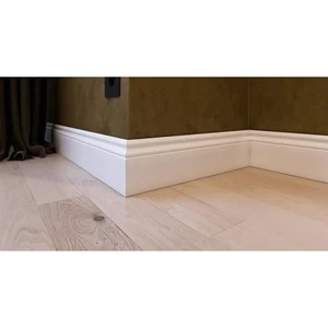 By İstanbul 12.5 mt Lake Pvc Kaplama Saten Beyaz Laminat Parke Süpürgelik Model B14