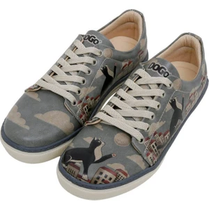 Kadın Vegan Deri Mavi Sneakers - Over the Moon Tasarım