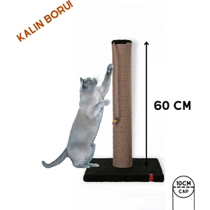 60CM Catnipli Kalın Borulu Dev Tırmalama Tahtası  Minder Yüzey Yeşil