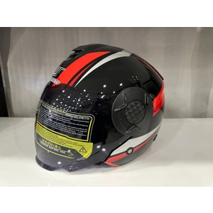 Kask Mts 625 Wasp Çenesiz Güneş Gözlüklü Kırmızı/siyah
