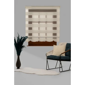 Beyaz Geniş Plise Stor Zebra Perde Balkon Perdesi, Oturma Odası Perdesi Dayanıklı Alüminyum Kasa